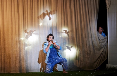 Ben Mingay as Papageno and Michael Smallwood as Tamino (photograph by Keith Saunders)