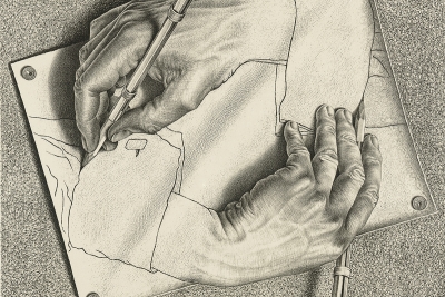 Escher X nendo | Between Two Worlds (National Gallery of Victoria)