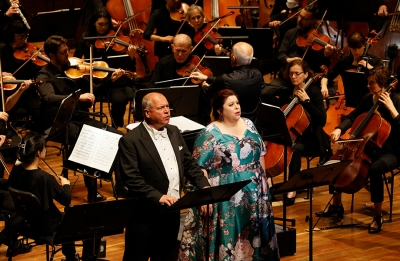 Stefan Vinke as Tannhäuser and Amber Wagner as Elisabeth (photograph by Jeff Busby). 