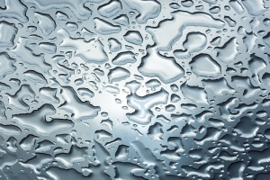 Rain on glass from below