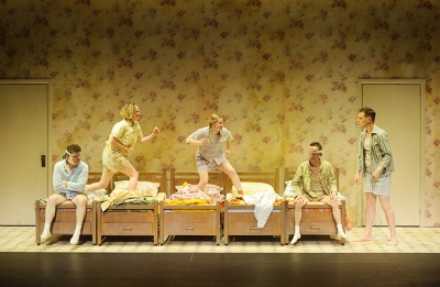 Zachary Pidd, Lucy Goleby, Angourie Rice, Benjamin Nichol, and James O&#039;Connell in My Sister Jill (photograph by Sarah Walker).
